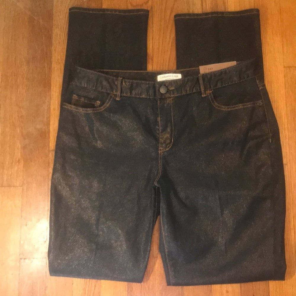 NWT COLDWATER CREEK BRONZE GLITTER SATEEN FINISH